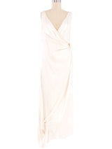 1990s Ann Huybens Haute Couture Silk Wrap Dress Dress arcadeshops.com