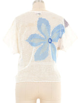 White Crochet Floral Top Top arcadeshops.com