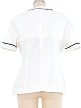 1994 Chanel Baseball Inspired Linen Jacket Jacket arcadeshops.com