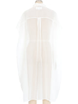 Maison Martin Margiela Oversized Sheer Windowpane Shirt Dress Dress arcadeshops.com