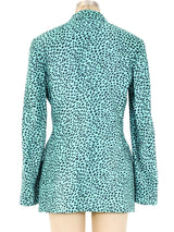Gianni Versace Turquiose Spot Print Jacket Jacket arcadeshops.com