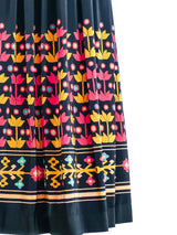 Lanvin Couture Embroidery Print Silk Skirt Skirt arcadeshops.com