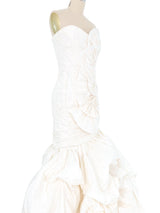 1980s Nardos Imam Couture Zip Away Strapless Wedding Gown Dress arcadeshops.com