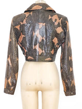 Alaia Cropped Python Jacket Jacket arcadeshops.com