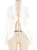 Jean Paul Gaultier Mesh Lace Cardigan Jacket arcadeshops.com