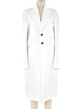 Ann Demeulemeester Longline White Blazer Jacket arcadeshops.com