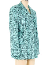 Gianni Versace Turquiose Spot Print Jacket Jacket arcadeshops.com