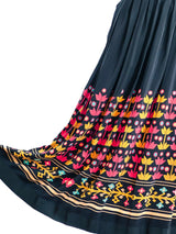 Lanvin Couture Embroidery Print Silk Skirt Skirt arcadeshops.com