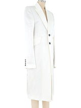 Ann Demeulemeester Longline White Blazer Jacket arcadeshops.com