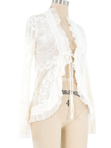 Jean Paul Gaultier Mesh Lace Cardigan Jacket arcadeshops.com