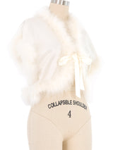 Fernando Sanchez Marabou Trim Bed Jacket Jacket arcadeshops.com