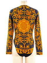 Versus Gianni Versace Baroque Print Bodysuit Suit arcadeshops.com