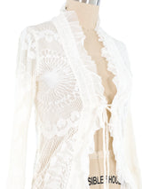 Jean Paul Gaultier Mesh Lace Cardigan Jacket arcadeshops.com