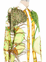 Hermes Jardin Creloet Silk Blouse Top arcadeshops.com