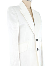 Ann Demeulemeester Longline White Blazer Jacket arcadeshops.com