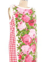 1960s Rose Print Towel Dress Dress arcadeshops.com