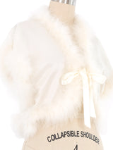 Fernando Sanchez Marabou Trim Bed Jacket Jacket arcadeshops.com