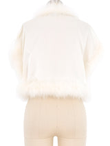 Fernando Sanchez Marabou Trim Bed Jacket Jacket arcadeshops.com