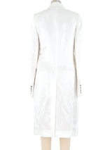 Ann Demeulemeester Longline White Blazer Jacket arcadeshops.com