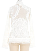 Jean Paul Gaultier Mesh Lace Cardigan Jacket arcadeshops.com