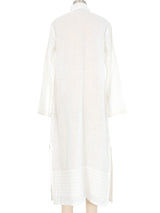 Loro Piana White Linen Caftan Dress arcadeshops.com