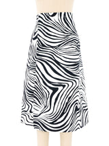 2015 Celine Zebra Print Wrap Skirt Bottom arcadeshops.com