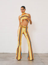 Moschino Striped Bell Bottom Ensemble Suit arcadeshops.com