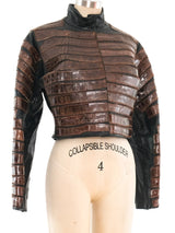 Gianfranco Ferre Embossed Leather Jacket Jacket arcadeshops.com