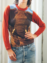 Elephant Photo Print Raglan Tee T-Shirt arcadeshops.com