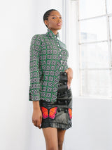 1970s Givenchy Sport Greek Key Print Blouse Top arcadeshops.com