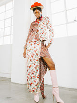 Jean Paul Gaultier Patchwork Floral Skirt Ensemble Suit arcadeshops.com