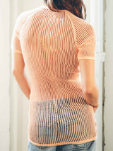 1970s Czech Military Peach Mesh Tee T-Shirt arcadeshops.com