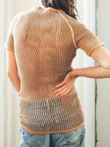 1970s Czech Military Umber Mesh Tee T-Shirt arcadeshops.com