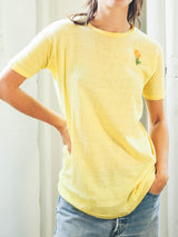 1970's Floral Embroidered Tee T-SHIRT arcadeshops.com