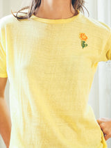 1970's Floral Embroidered Tee T-SHIRT arcadeshops.com
