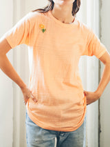 1970's Floral Embroidered Tee T-SHIRT arcadeshops.com