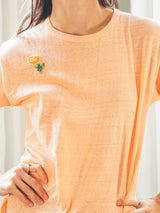 1970's Floral Embroidered Tee T-SHIRT arcadeshops.com