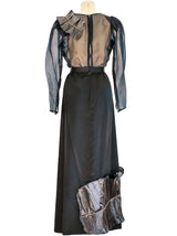 Ted Lapidus Plisse Leaf Applique Ensemble Dress arcadeshops.com