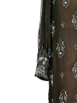 Beaded Silk Chiffon Dress Dress arcadeshops.com