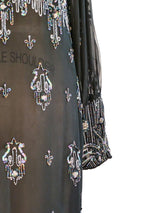 Beaded Silk Chiffon Dress Dress arcadeshops.com