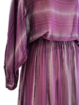 Victor Costa Lurex Stripe Dress Dress arcadeshops.com