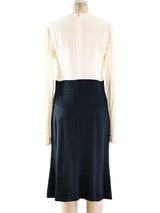 Chanel Black and White Satin Dress Dress arcadeshops.com