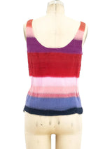 Dries Van Noten Frayed Chiffon Tank Top Top arcadeshops.com