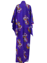 Purple Floral Printed Kimono Jacket arcadeshops.com