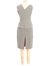 Gianni Versace Asymmetrical Glen Plaid Ensemble Suit arcadeshops.com