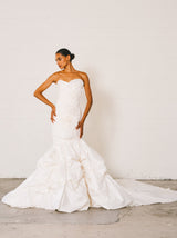 1980s Nardos Imam Couture Zip Away Strapless Wedding Gown Dress arcadeshops.com