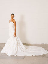 1980s Nardos Imam Couture Zip Away Strapless Wedding Gown Dress arcadeshops.com