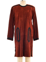 1990 Yves Saint Laurent Suede Tunic Dress Dress arcadeshops.com