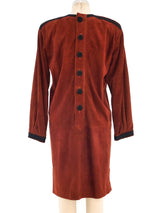 1990 Yves Saint Laurent Suede Tunic Dress Dress arcadeshops.com