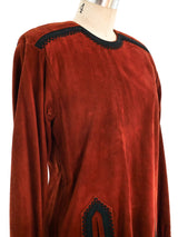 1990 Yves Saint Laurent Suede Tunic Dress Dress arcadeshops.com